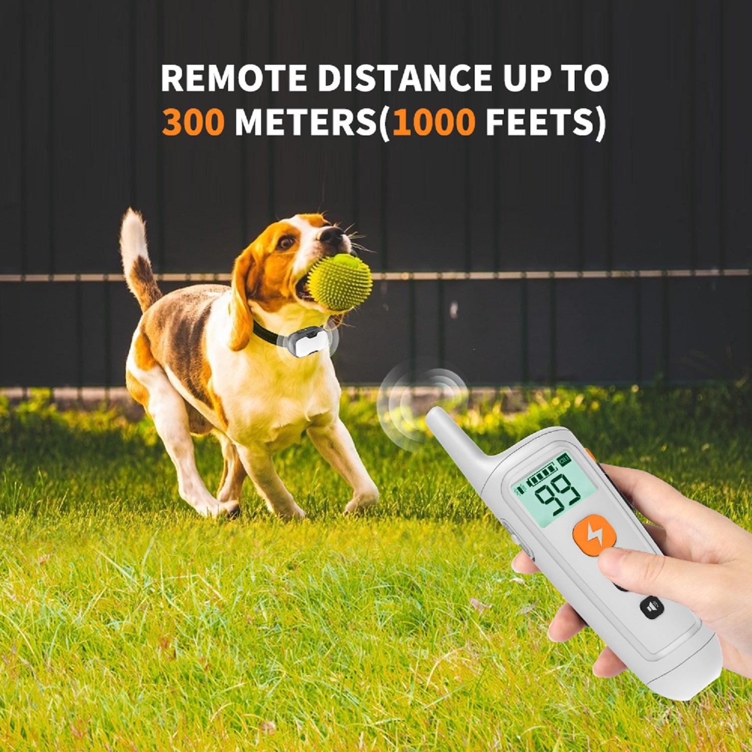 Charkool Shock Collar with Remote 1000ft, Waterproof & 3 Modes Beep Vibration, Dog Training Collar for Large Medium Small