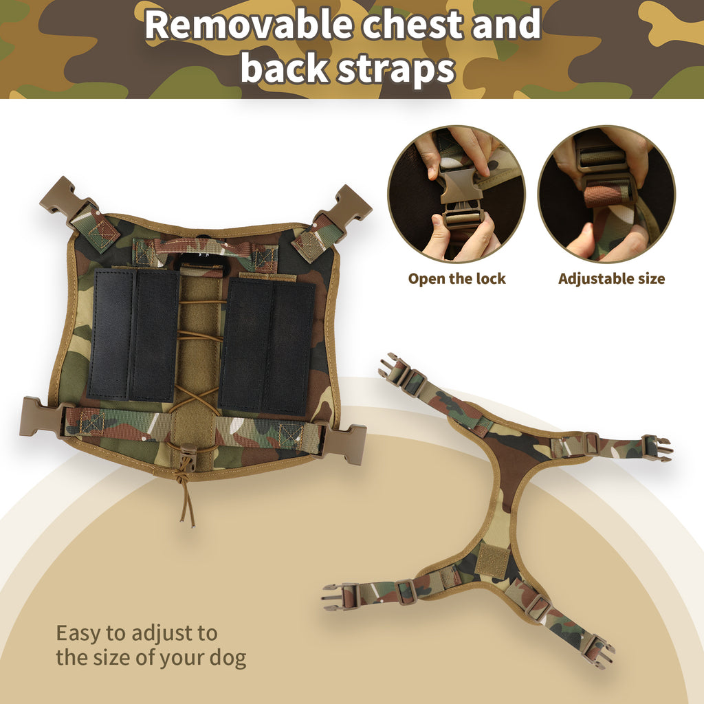 Charkool Dog Harness, No Pull Dog Harness for Large Dogs, Heavy Duty Pet Harness with Handle, Adjustable Easy on Pet Harness for Running Walking